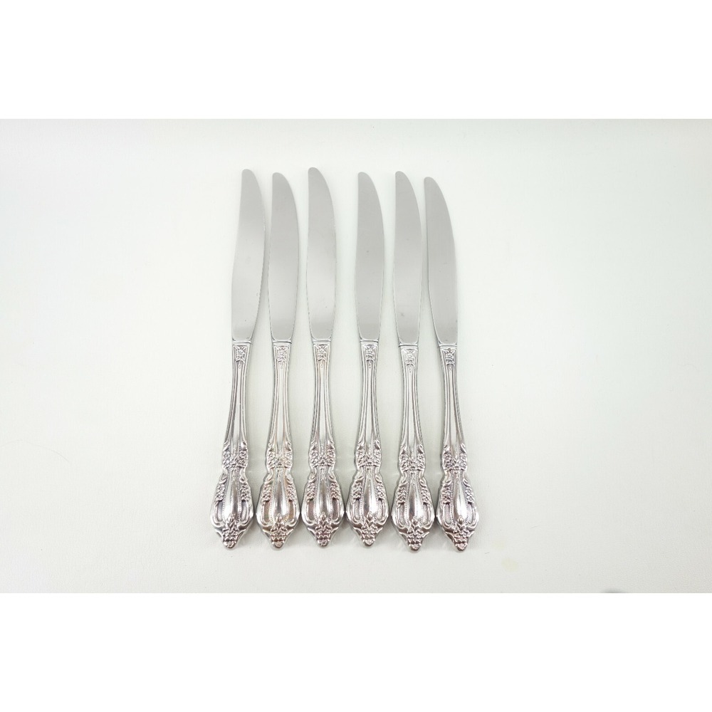 Oneida Raphael Set of 6 Dinner Knives Distinction‎ Deluxe Stainless Flatware